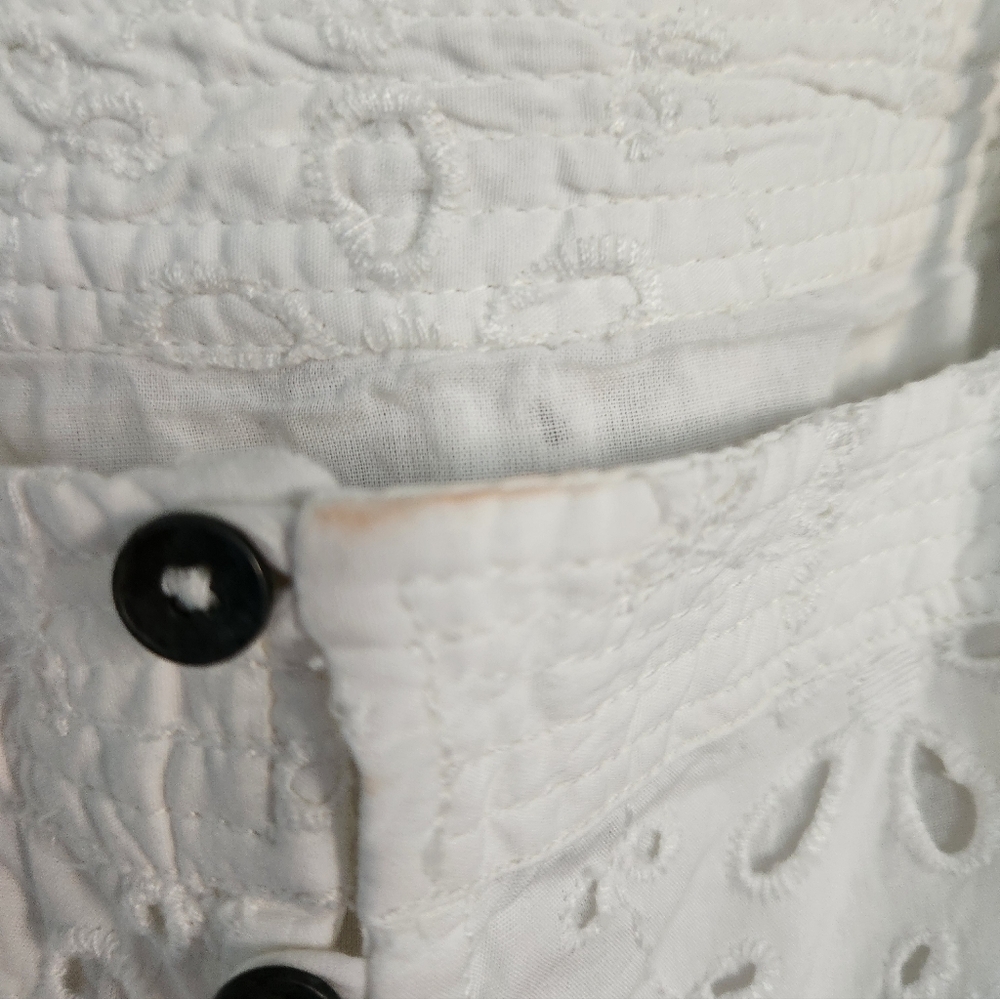 NWT FREE PEOPLE Primavera Eyelet Midi Dress Size S $168 Retail!!FLAW SEE BELOW - Picture 8 of 9
